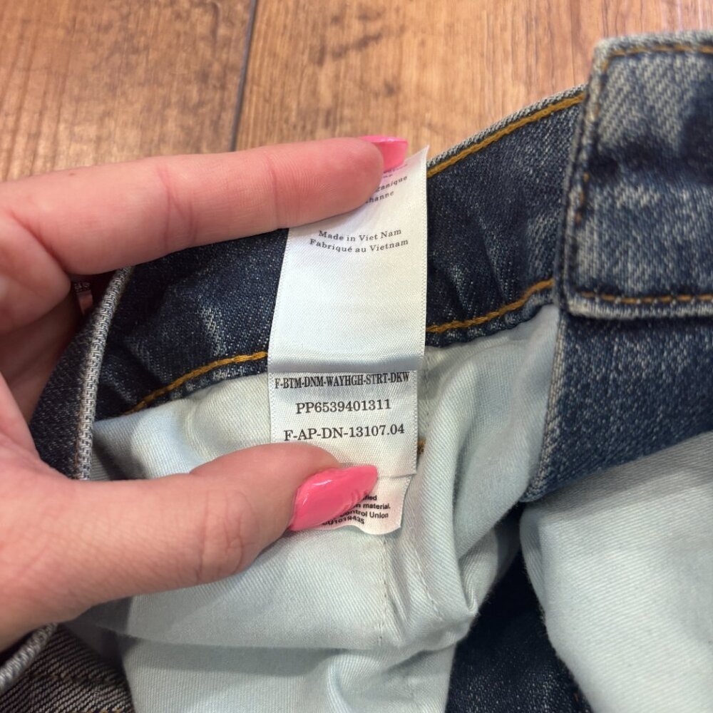 Everlane Jeans Womens 33L Blue The Way-High High Rise Straight Stretch Denim - Picture 8 of 12